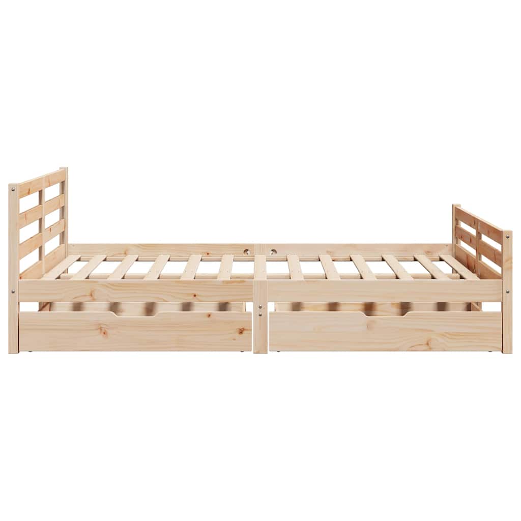 vidaXL Cadru de pat fără saltea, 120x190 cm, lemn masiv pin vidaXL Cadru de pat fără saltea, 120x190 cm, lemn masiv pin