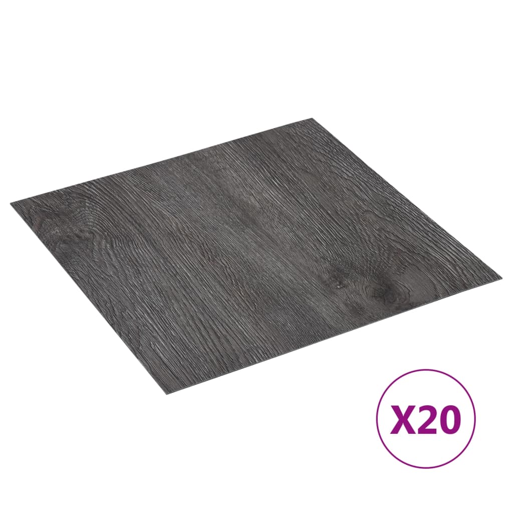 vidaXL Plăci de pardoseală autoadezive, 20 buc., maro, PVC, 1,86 m² vidaXL Plăci de pardoseală autoadezive, 20 buc., maro, PVC, 1,86 m²