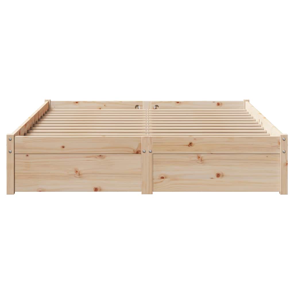 vidaXL Cadru de pat fără saltea, 120x190 cm, lemn masiv pin