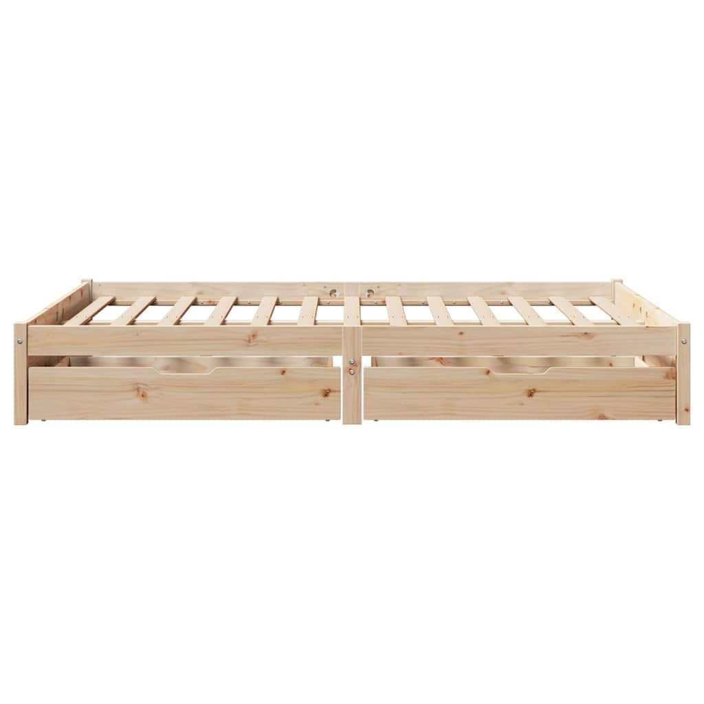 vidaXL Cadru de pat fără saltea, 120x190 cm, lemn masiv pin