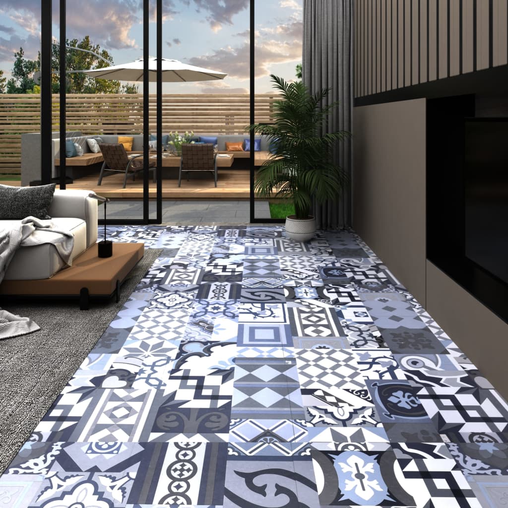 vidaXL Plăci de pardoseală autoadezive, 20 buc., colorat, PVC 1,86 m² vidaXL Plăci de pardoseală autoadezive, 20 buc., colorat, PVC 1,86 m²