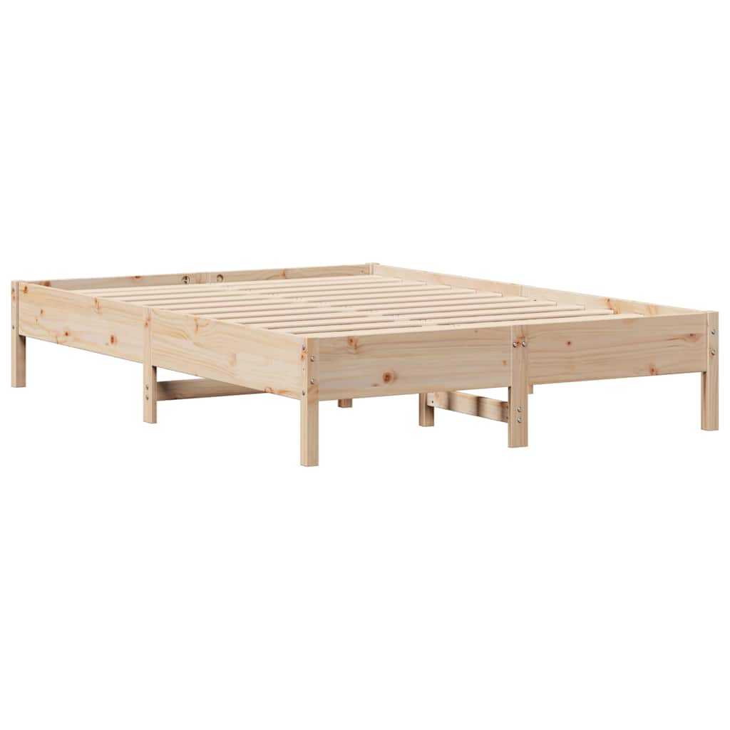vidaXL Cadru de pat fără saltea, 150x200 cm, lemn masiv pin vidaXL Cadru de pat fără saltea, 150x200 cm, lemn masiv pin