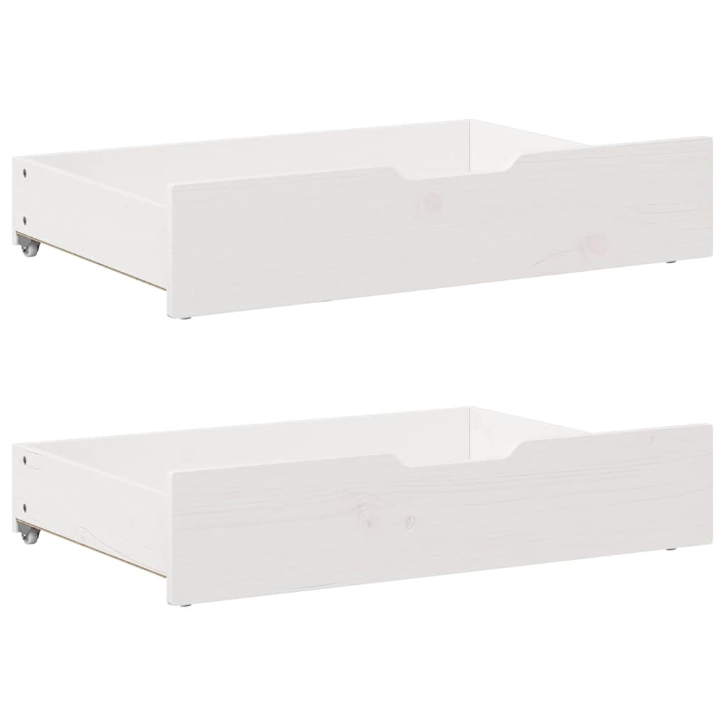 vidaXL Cadru de pat fără saltea, alb, 150x200 cm, lemn masiv pin vidaXL Cadru de pat fără saltea, alb, 150x200 cm, lemn masiv pin