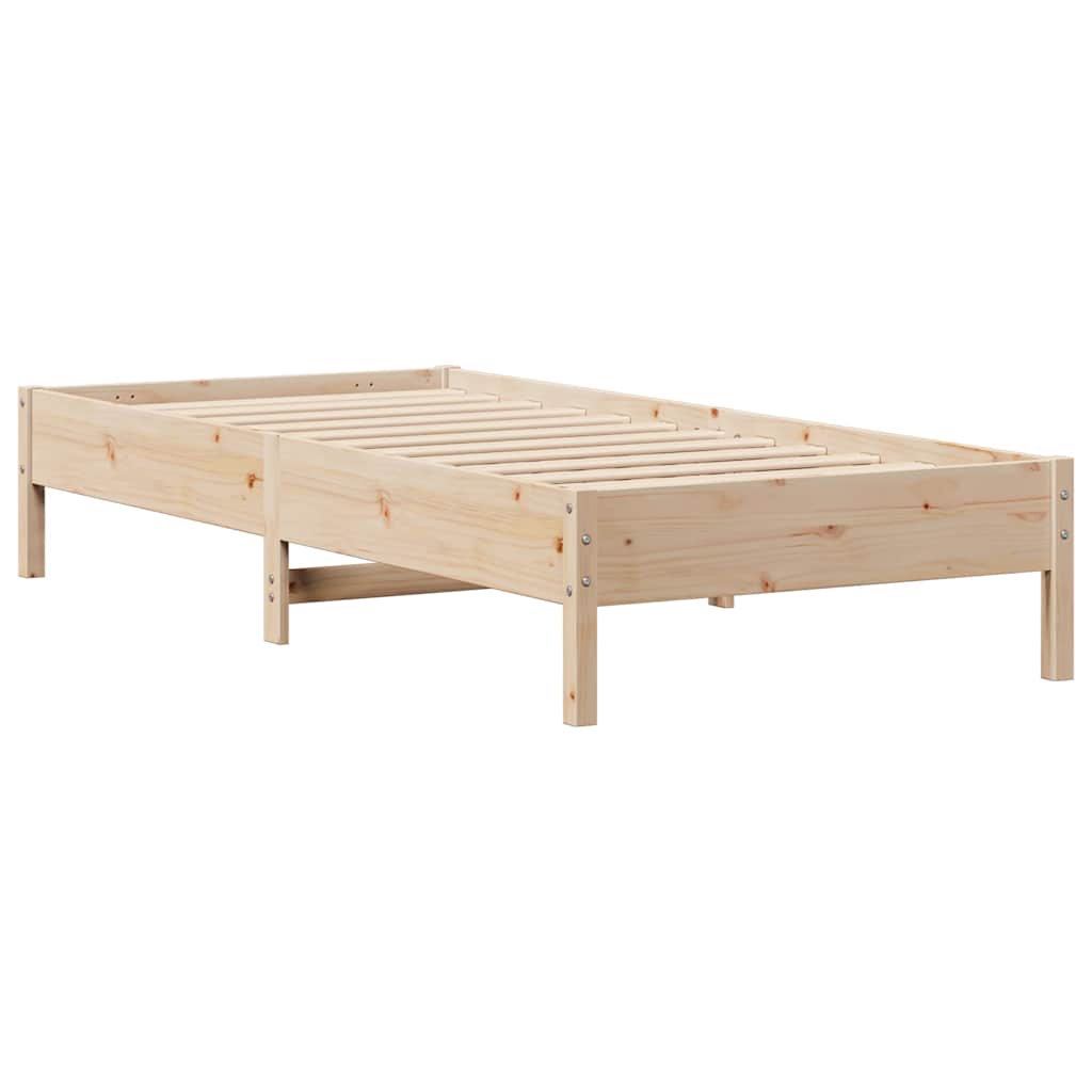 vidaXL Cadru de pat fără saltea, 90x200 cm, lemn masiv pin