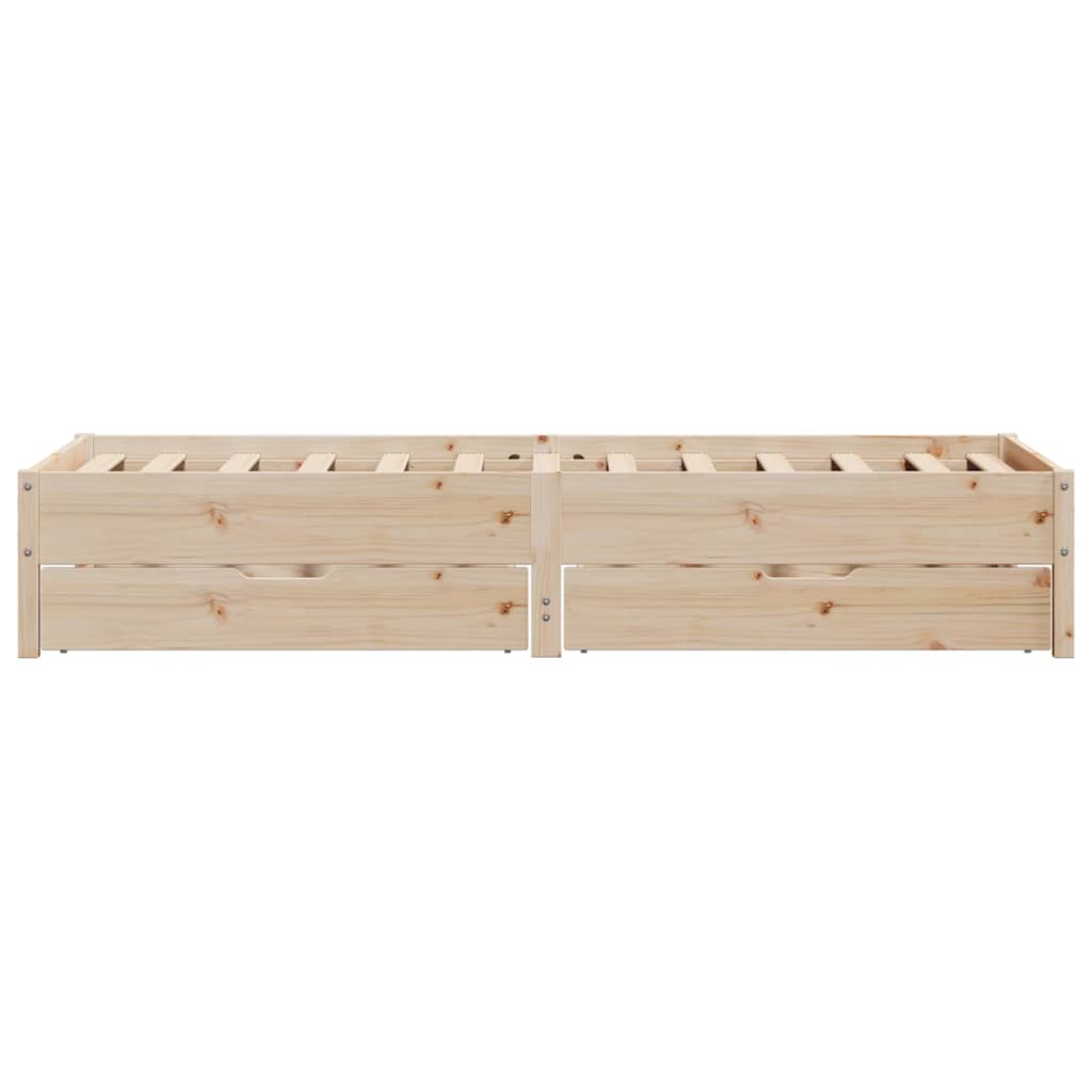 vidaXL Cadru de pat fără saltea, 75x190 cm, lemn masiv de pin