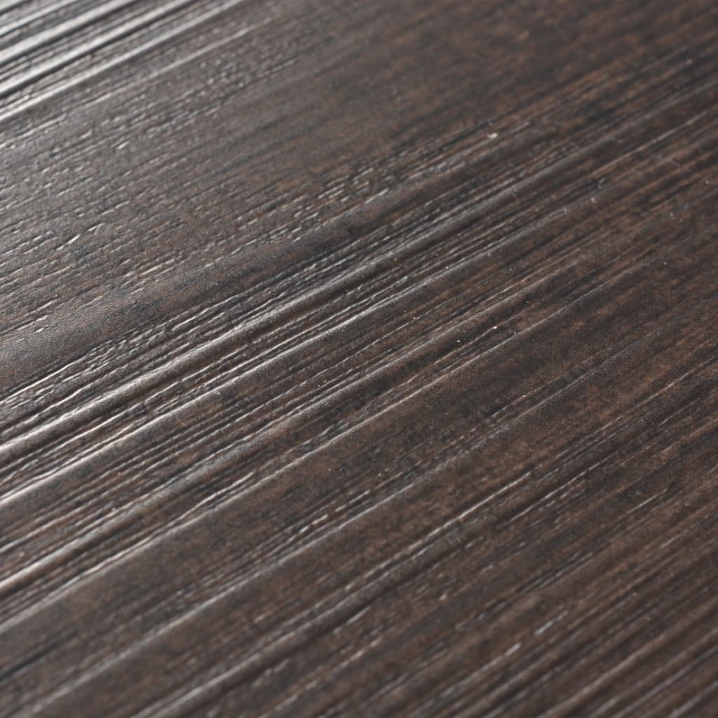 vidaXL Plăci pardoseală autoadezive, maro închis, 5,21 m², 2 mm, PVC vidaXL Plăci pardoseală autoadezive, maro închis, 5,21 m², 2 mm, PVC