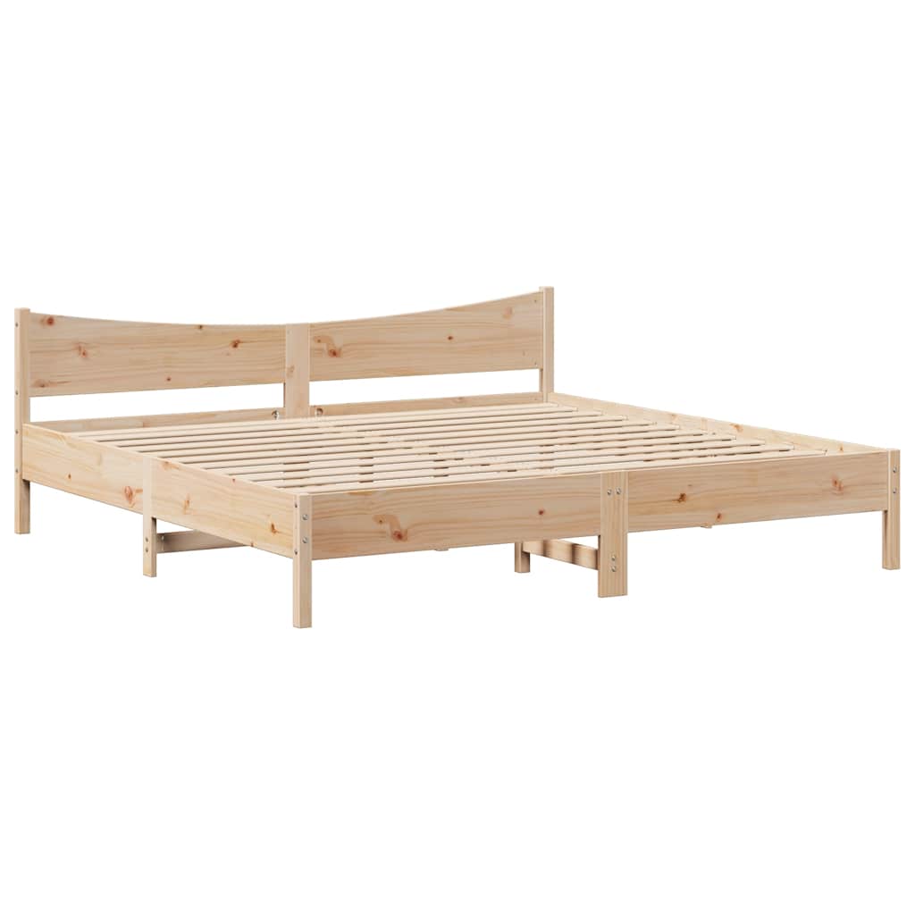 vidaXL Cadru de pat cu sertare, 200x200 cm, lemn masiv pin vidaXL Cadru de pat cu sertare, 200x200 cm, lemn masiv pin