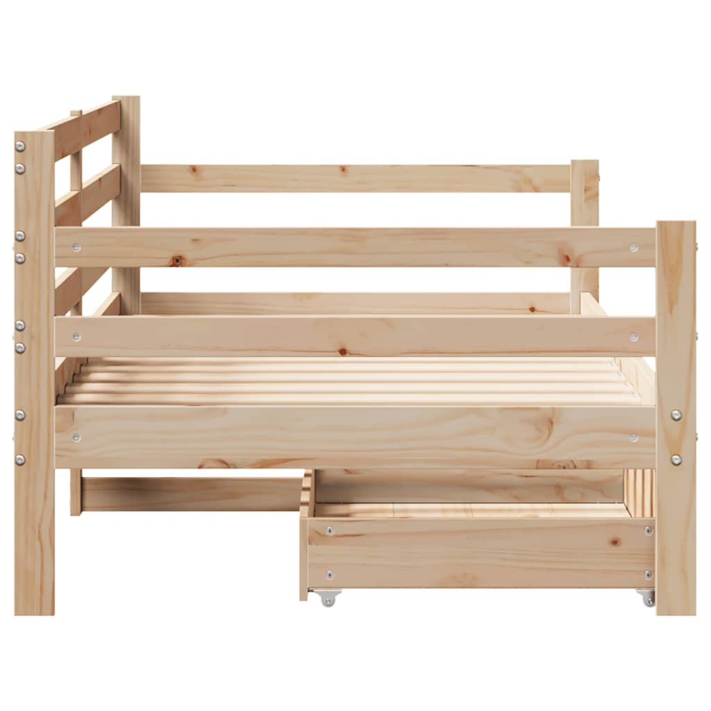 vidaXL Pat de zi cu sertare, 90x190 cm, lemn masiv de pin