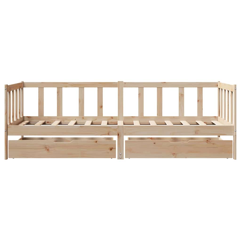 vidaXL Pat de zi cu sertare, 90x190 cm, lemn masiv de pin