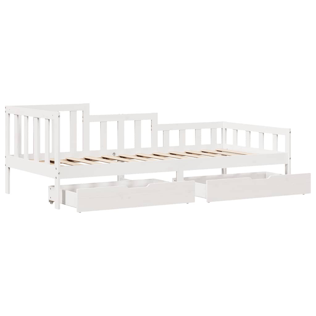 vidaXL Pat de zi cu sertare, 90x190 cm, lemn masiv de pin