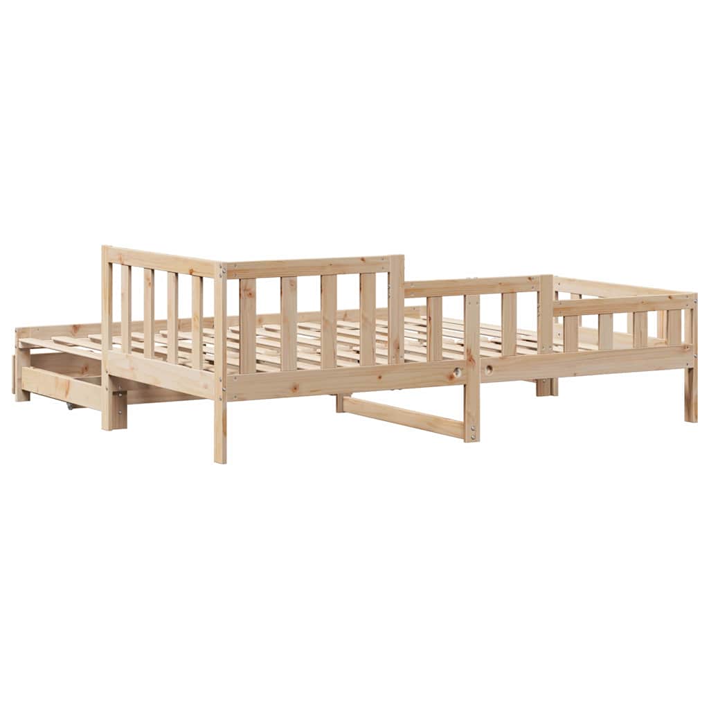 vidaXL Pat de zi cu extensie și sertare fără saltea, 80x200 cm vidaXL Pat de zi cu extensie și sertare fără saltea, 80x200 cm