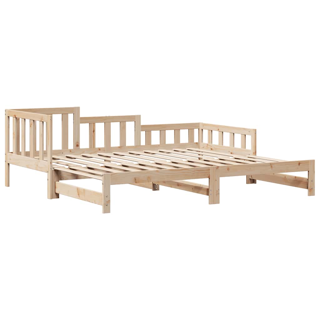 vidaXL Pat de zi cu extensie și sertare fără saltea, 90x200 cm