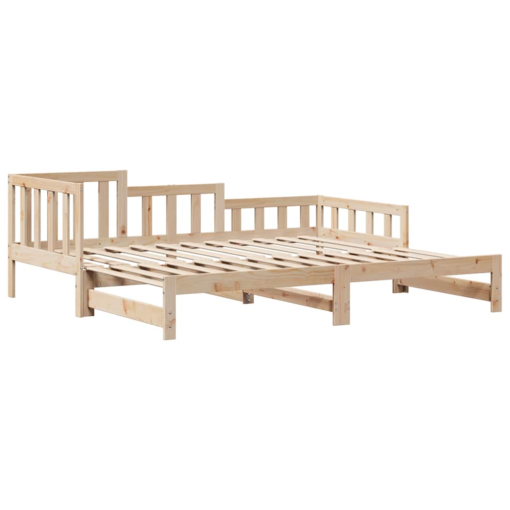 vidaXL Pat de zi cu extensie și sertare fără saltea, 90x190 cm
