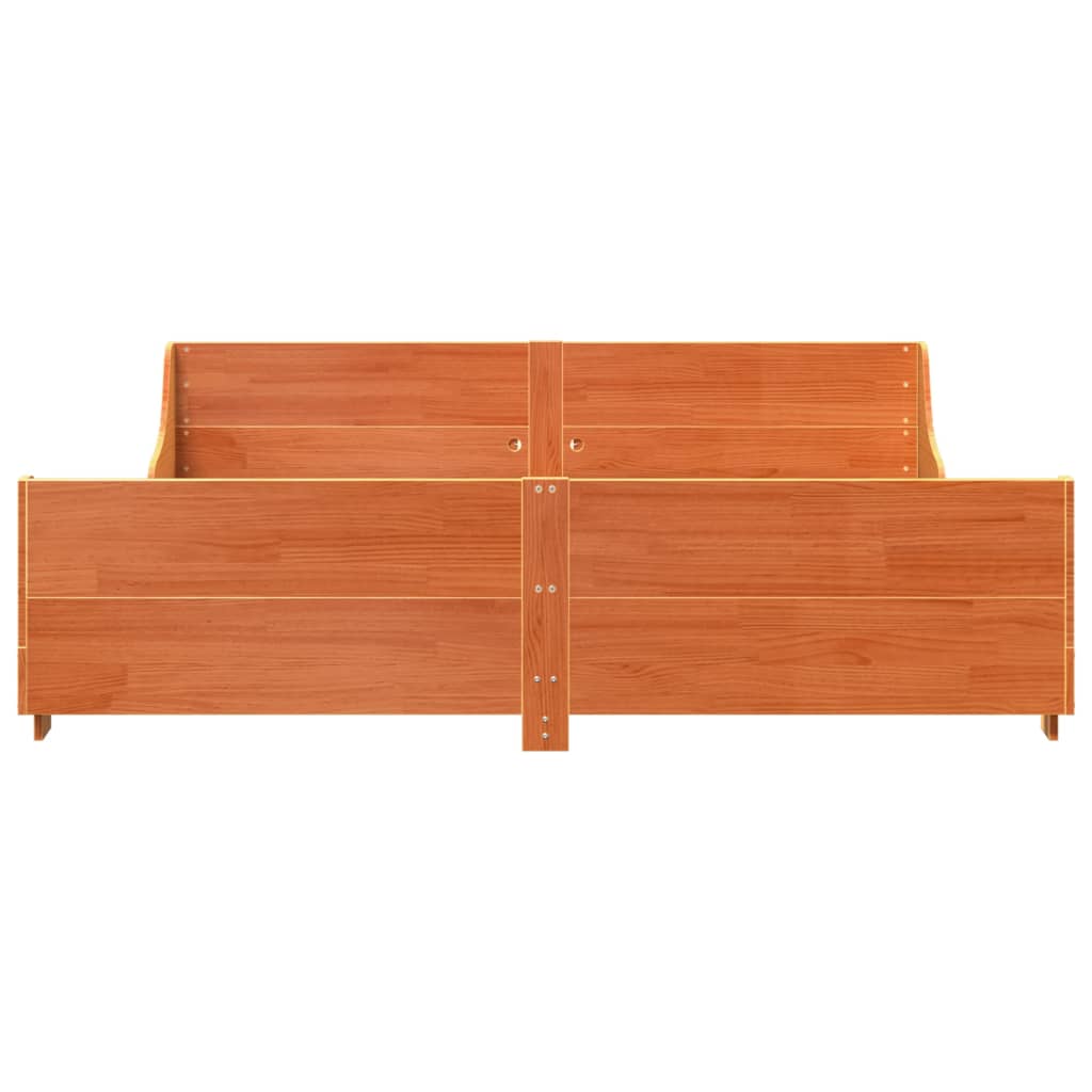 vidaXL Cadru de pat fără saltea, maro ceruit 180x200 cm lemn masiv pin vidaXL Cadru de pat fără saltea, maro ceruit 180x200 cm lemn masiv pin