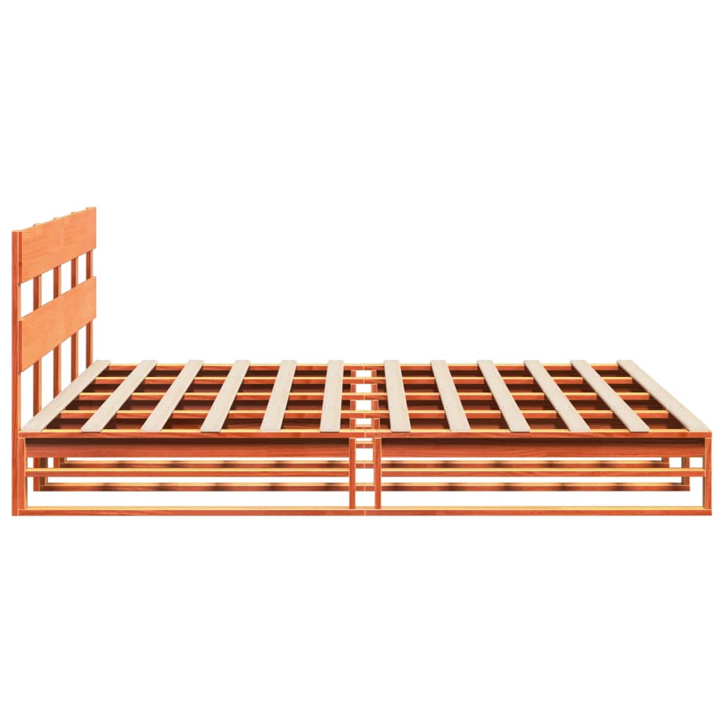 vidaXL Cadru de pat fără saltea, maro ceruit 180x200 cm lemn masiv pin vidaXL Cadru de pat fără saltea, maro ceruit 180x200 cm lemn masiv pin