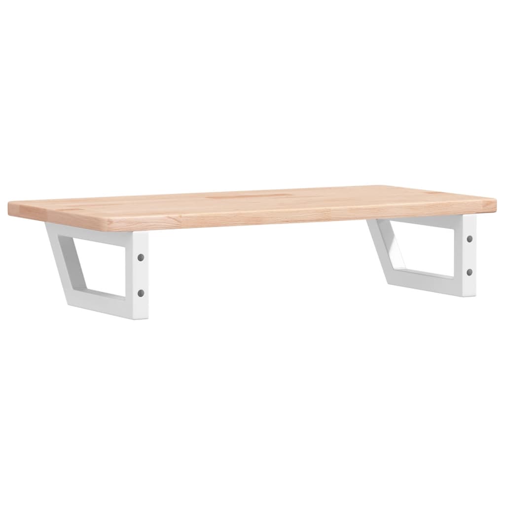 vidaXL Raft pentru lavoar montat pe perete, oțel și lemn masiv stejar