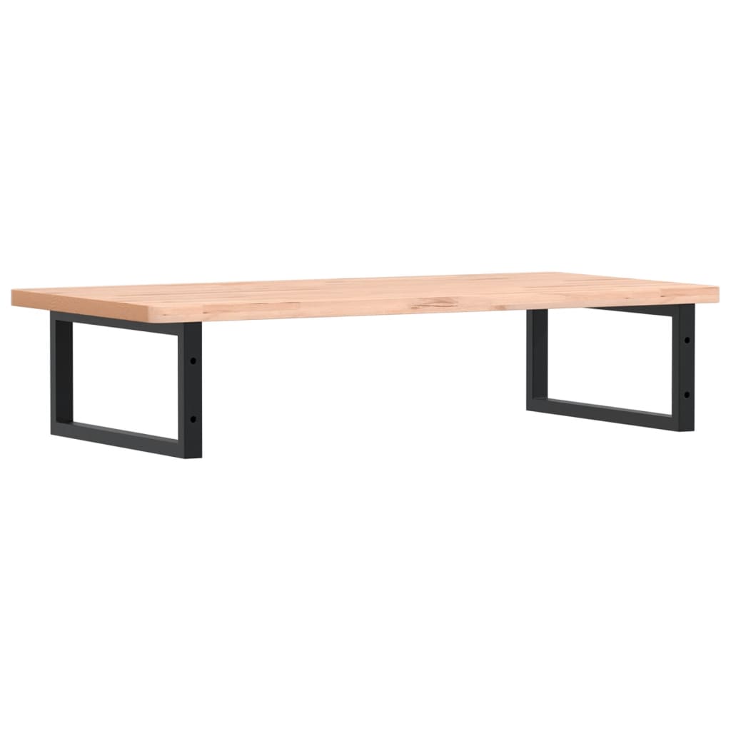 vidaXL Raft pentru lavoar montat pe perete, oțel și lemn masiv fag