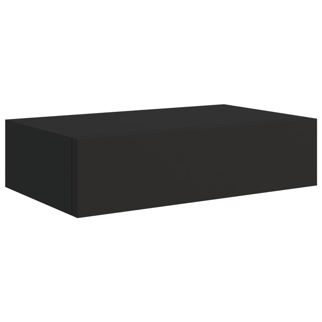 vidaXL Dulap de perete cu sertare, 2 buc., negru, 40x23,5x10 cm, MDF vidaXL Dulap de perete cu sertare, 2 buc., negru, 40x23,5x10 cm, MDF