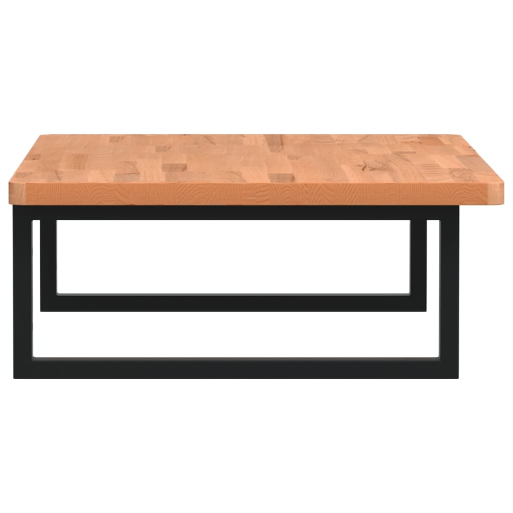 vidaXL Raft pentru lavoar montat pe perete, oțel și lemn masiv fag