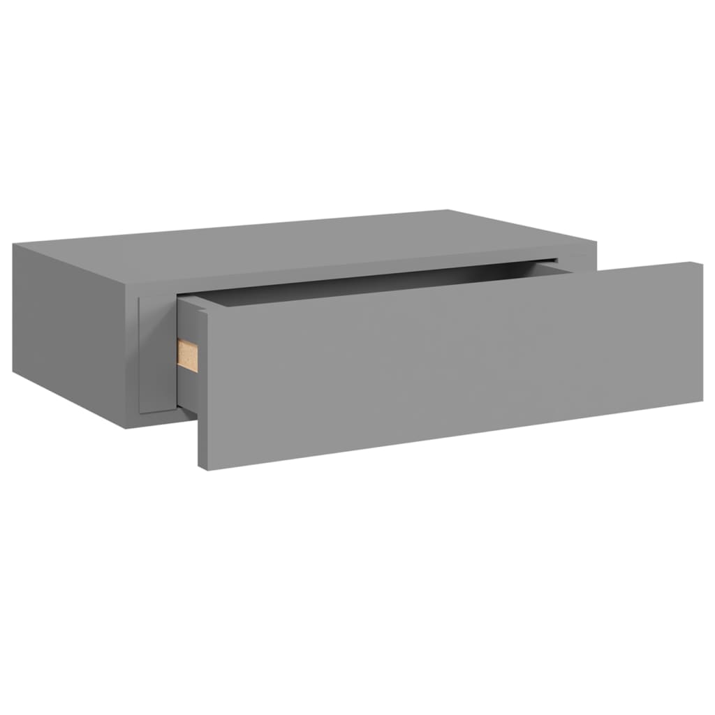 vidaXL Dulap de perete cu sertare, gri, 40x23,5x10 cm, MDF vidaXL Dulap de perete cu sertare, gri, 40x23,5x10 cm, MDF
