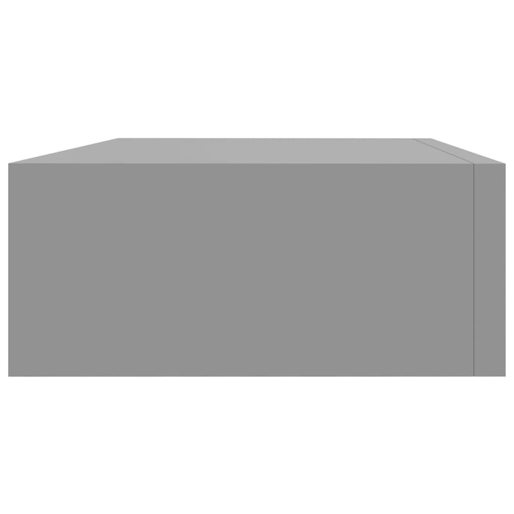 vidaXL Dulap de perete cu sertar, 2 buc., gri, 40x23,5x10 cm, MDF vidaXL Dulap de perete cu sertar, 2 buc., gri, 40x23,5x10 cm, MDF
