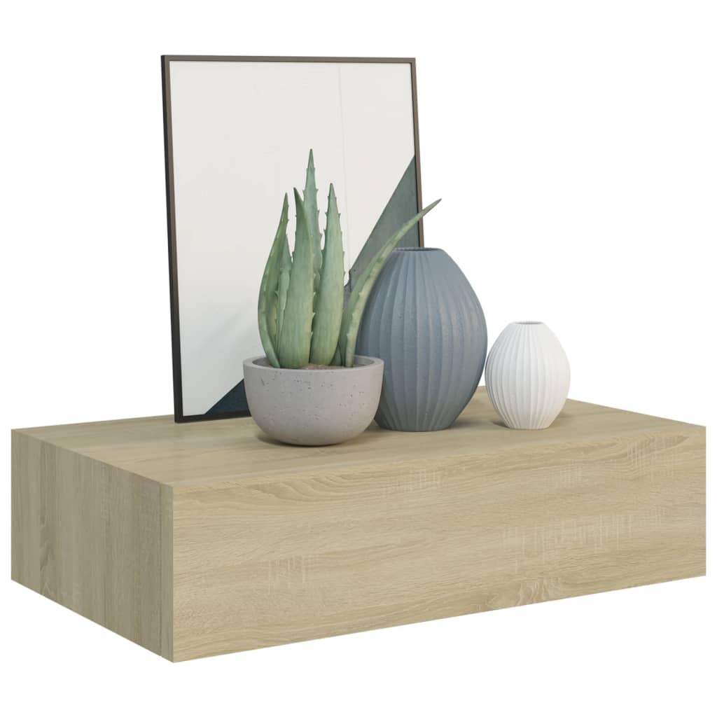 vidaXL Dulap de perete cu sertar, stejar, 40x23,5x10 cm, MDF vidaXL Dulap de perete cu sertar, stejar, 40x23,5x10 cm, MDF