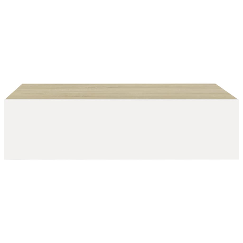 vidaXL Dulap de perete cu sertar, alb și stejar, 40x23,5x10 cm, MDF