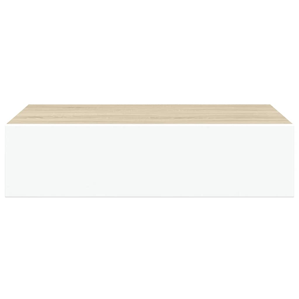 vidaXL Dulap de perete cu sertar, alb și stejar, 40x23,5x10 cm, MDF