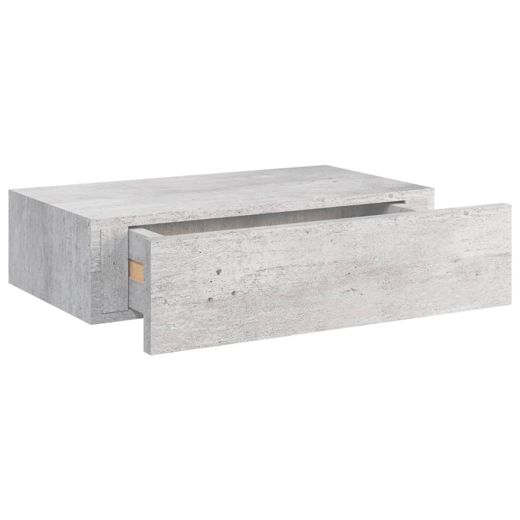 vidaXL Dulap de perete cu sertare, gri beton, 40x23,5x10 cm, MDF vidaXL Dulap de perete cu sertare, gri beton, 40x23,5x10 cm, MDF