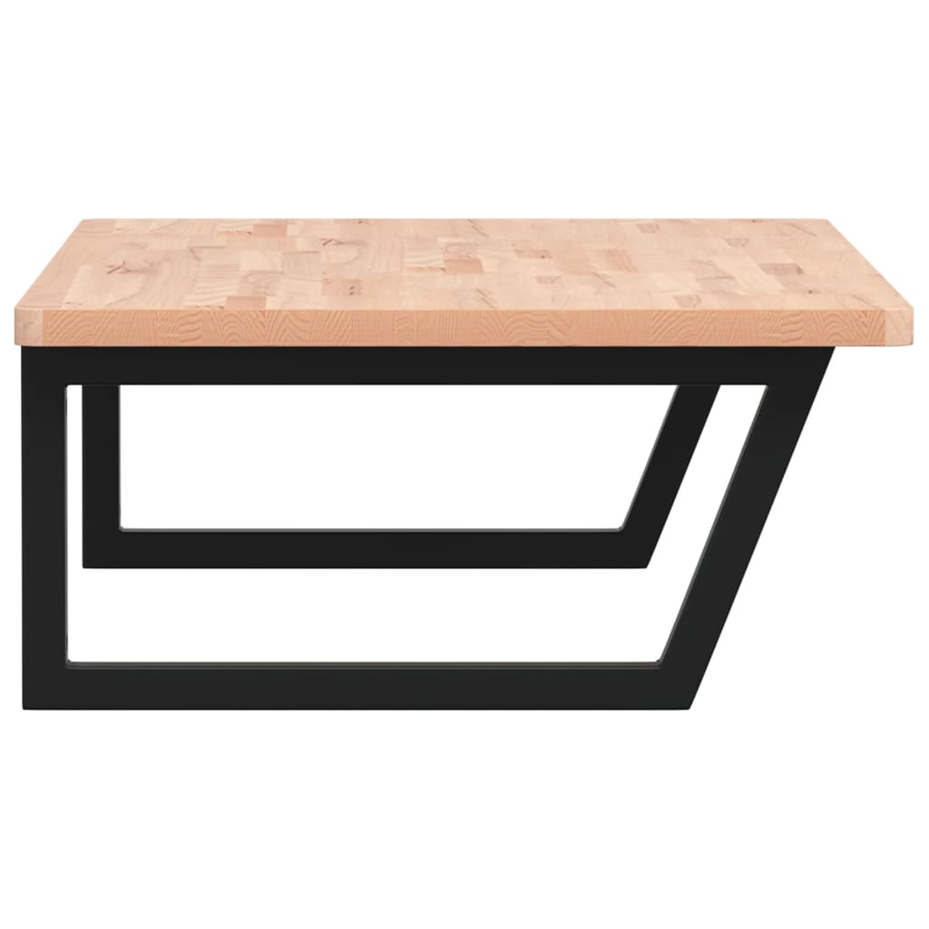 vidaXL Raft pentru lavoar montat pe perete, oțel și lemn masiv fag