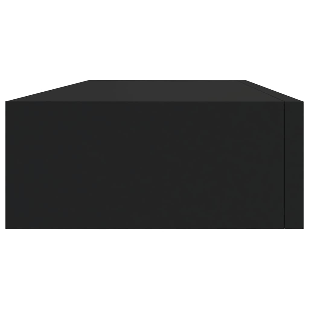 vidaXL Dulap de perete cu sertar, negru, 60x23,5x10 cm, MDF vidaXL Dulap de perete cu sertar, negru, 60x23,5x10 cm, MDF
