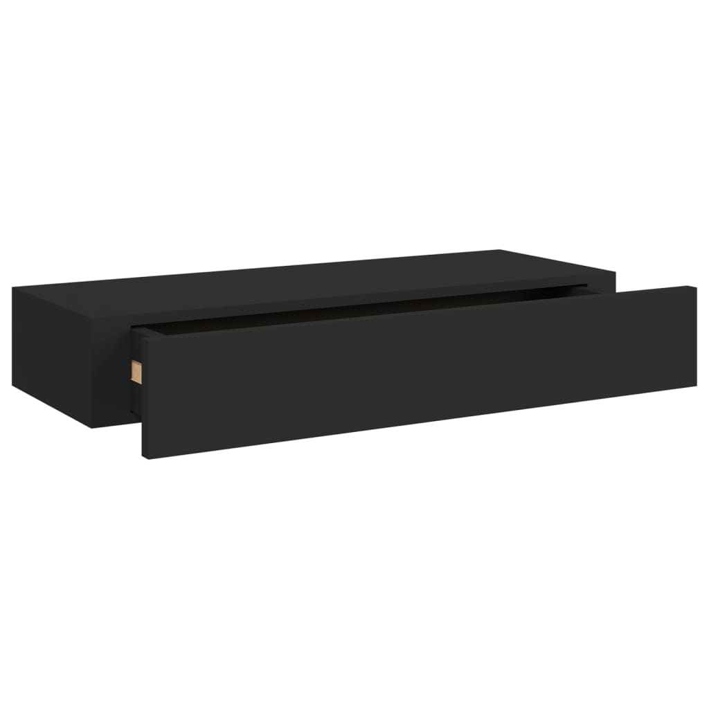 vidaXL Dulap de perete cu sertar, negru, 60x23,5x10 cm, MDF vidaXL Dulap de perete cu sertar, negru, 60x23,5x10 cm, MDF