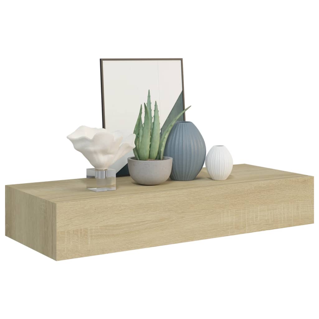 vidaXL Dulap de perete cu sertar, stejar, 60x23,5x10 cm, MDF