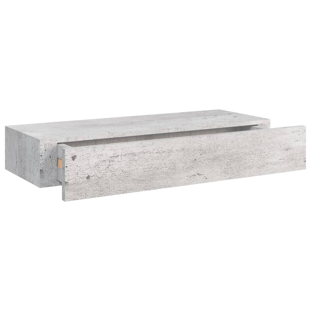 vidaXL Dulap de perete cu sertar, gri beton, 60x23,5x10 cm, MDF vidaXL Dulap de perete cu sertar, gri beton, 60x23,5x10 cm, MDF