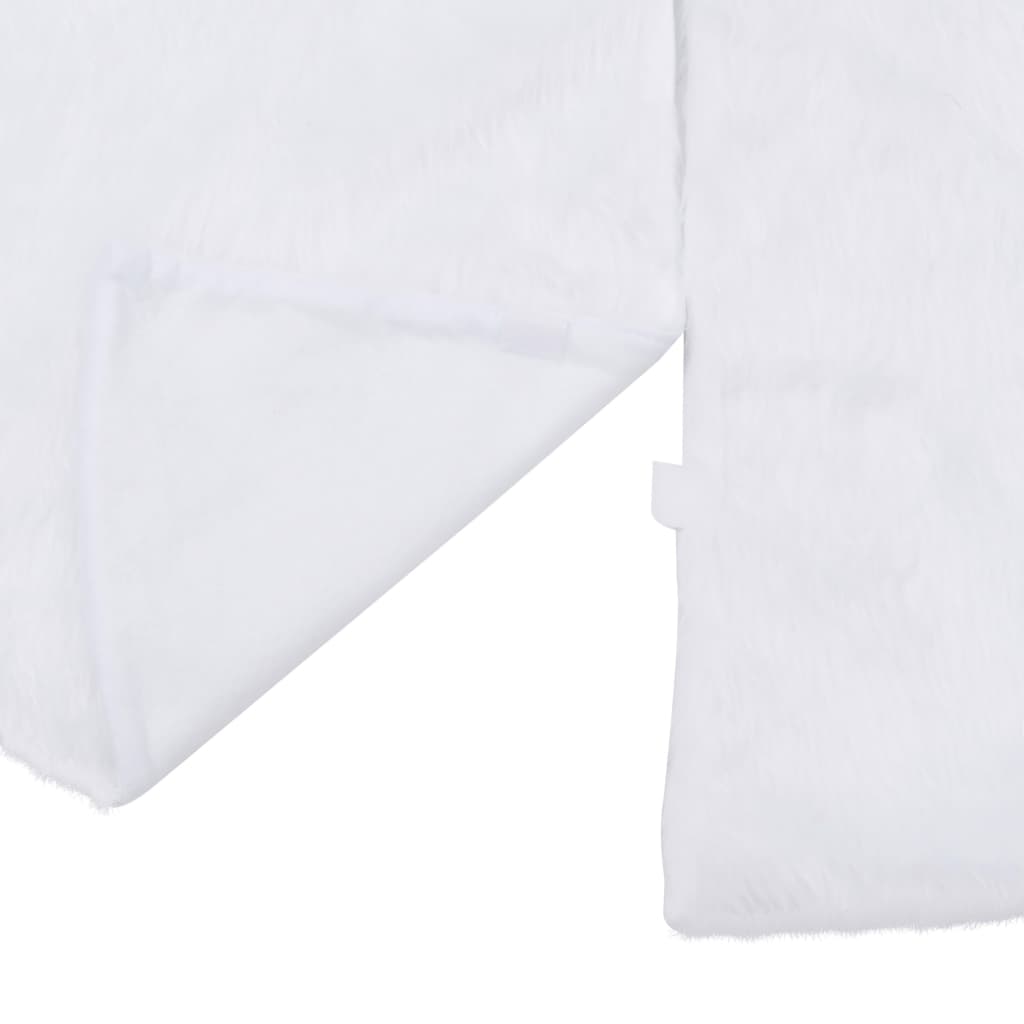 vidaXL Covor fustă brad Crăciun, alb, 150 cm, blană artificială vidaXL Covor fustă brad Crăciun, alb, 150 cm, blană artificială