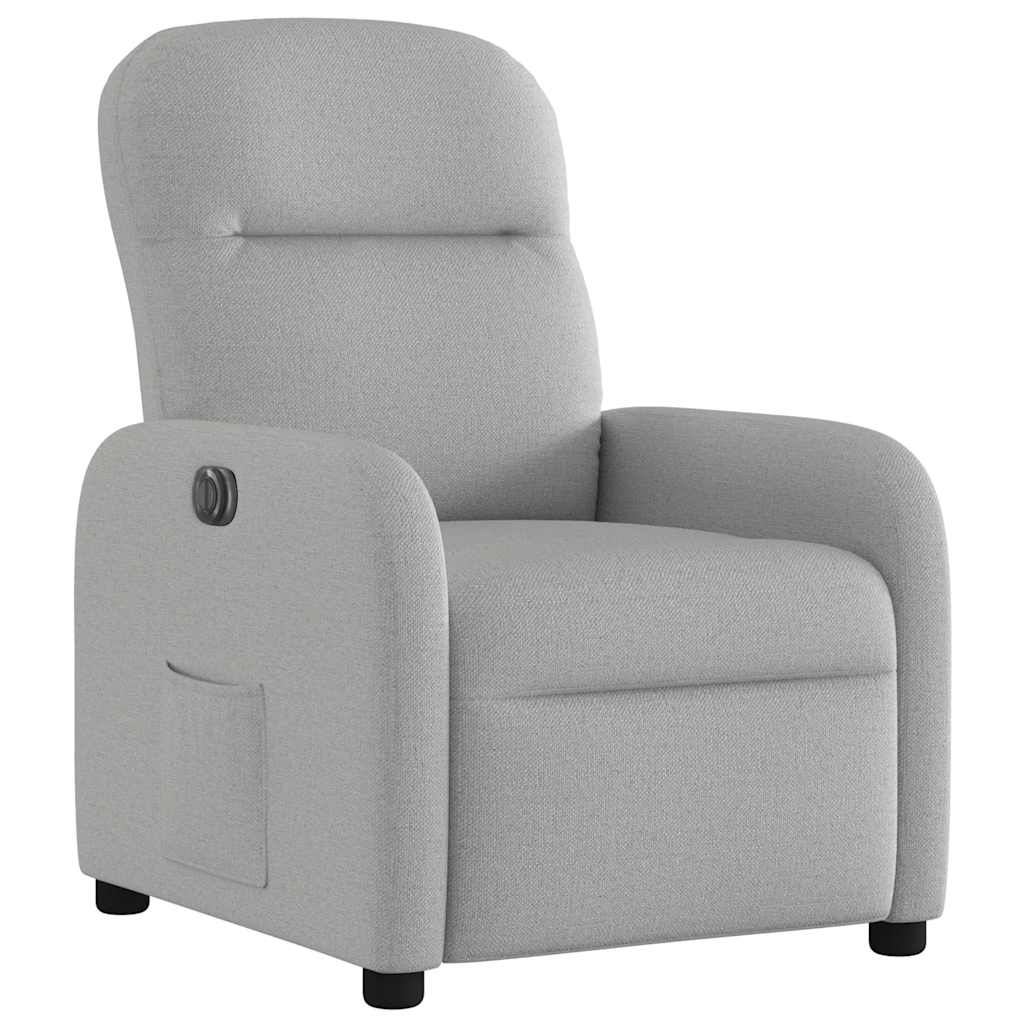 vidaXL Scaun reclinabil electric Cloud Grey Fabric