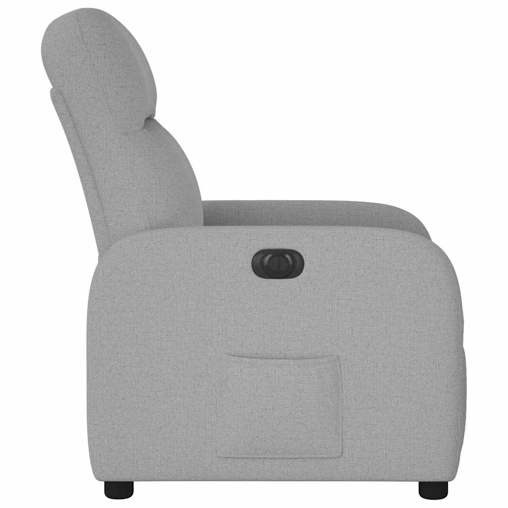 vidaXL Scaun reclinabil electric Cloud Grey Fabric
