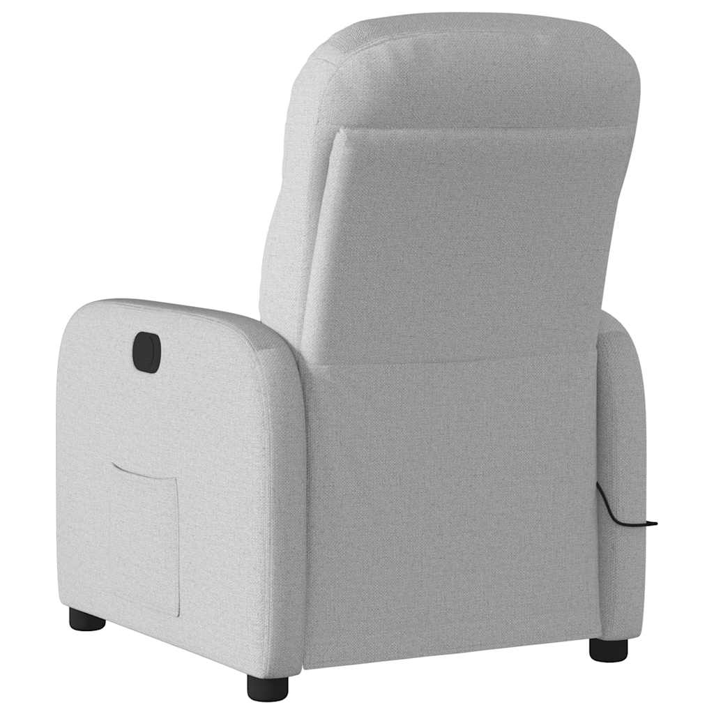vidaXL Scaun reclinabil electric pentru masaj Cloud Grey Fabric vidaXL Scaun reclinabil electric pentru masaj Cloud Grey Fabric