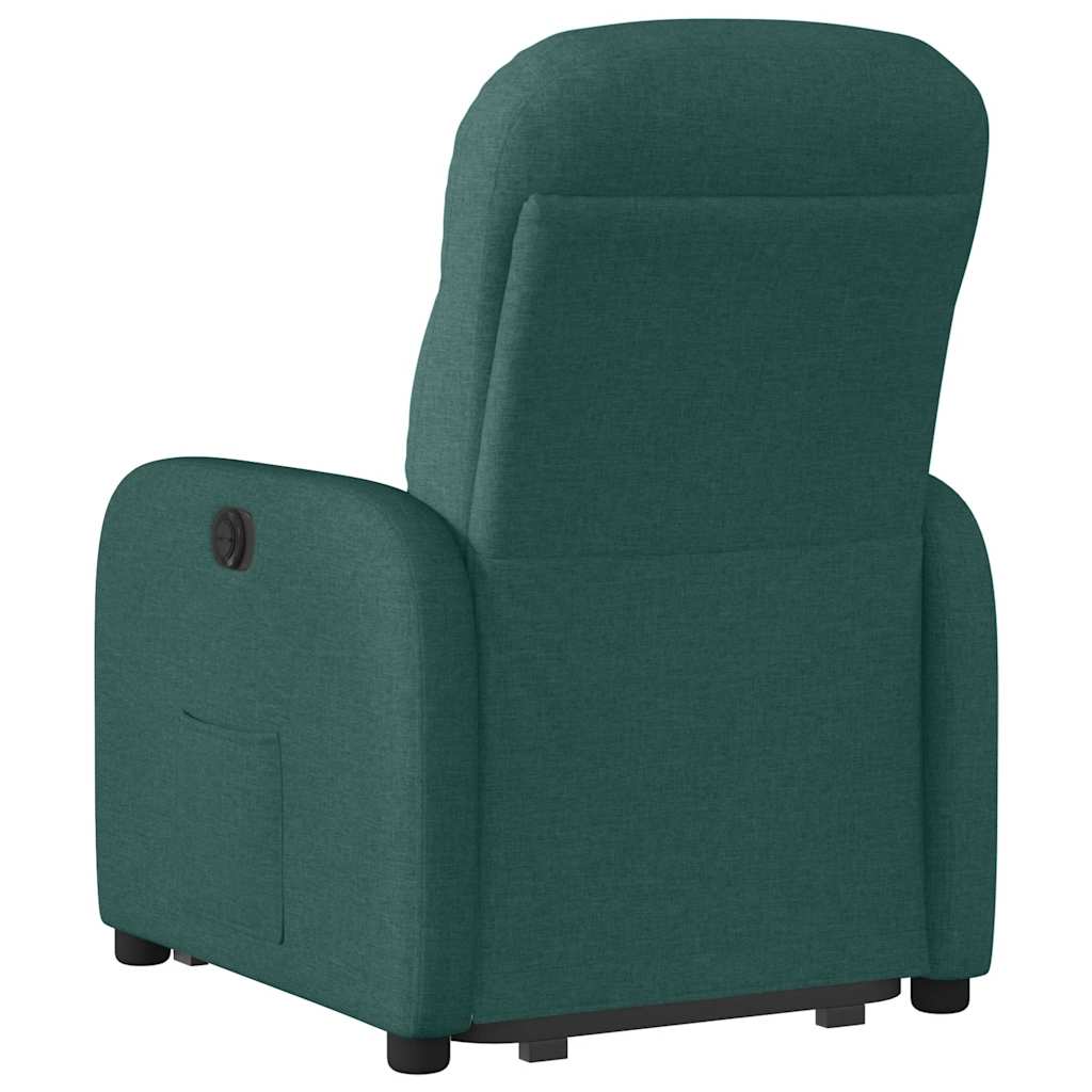 vidaXL Fotoliu rabatabil ridicare pe verticală, verde închis, textil vidaXL Fotoliu rabatabil ridicare pe verticală, verde închis, textil