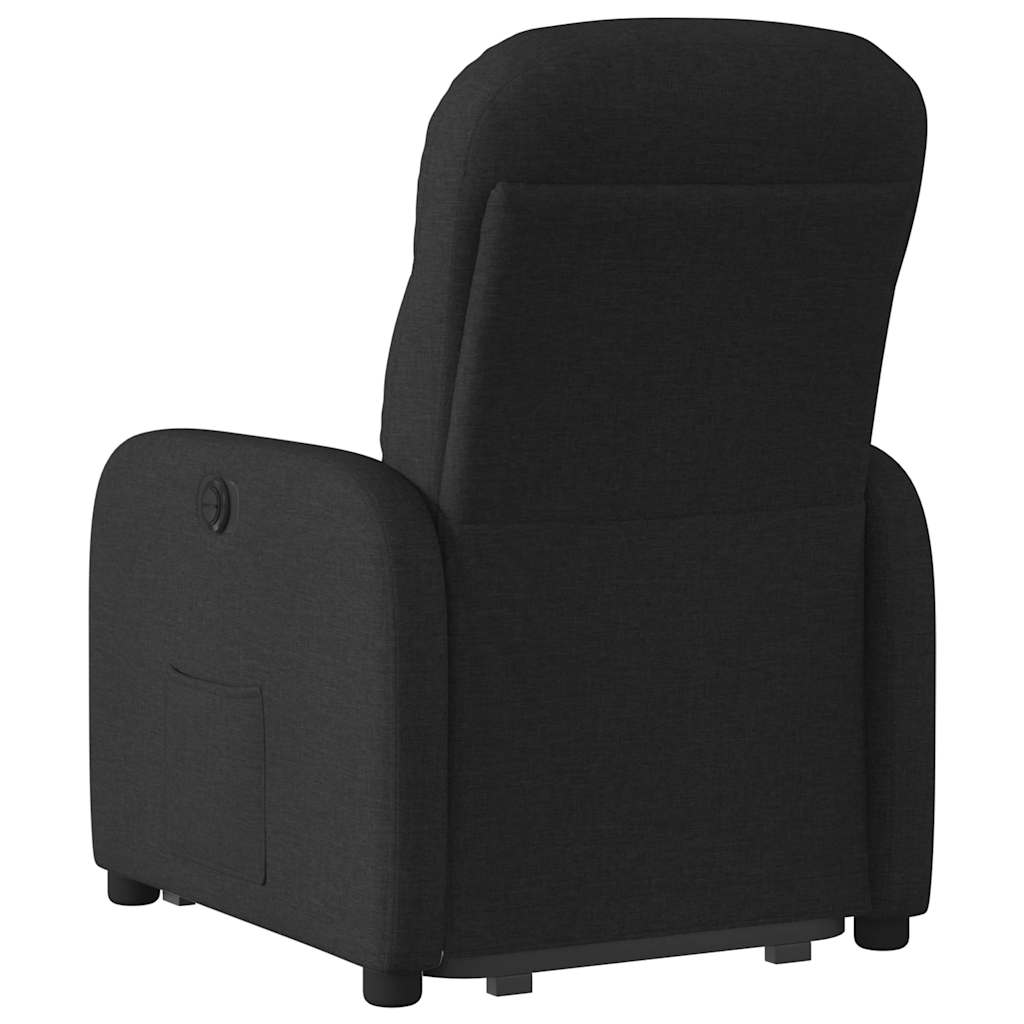 vidaXL Fotoliu electric rabatabil cu ridicare, negru, textil