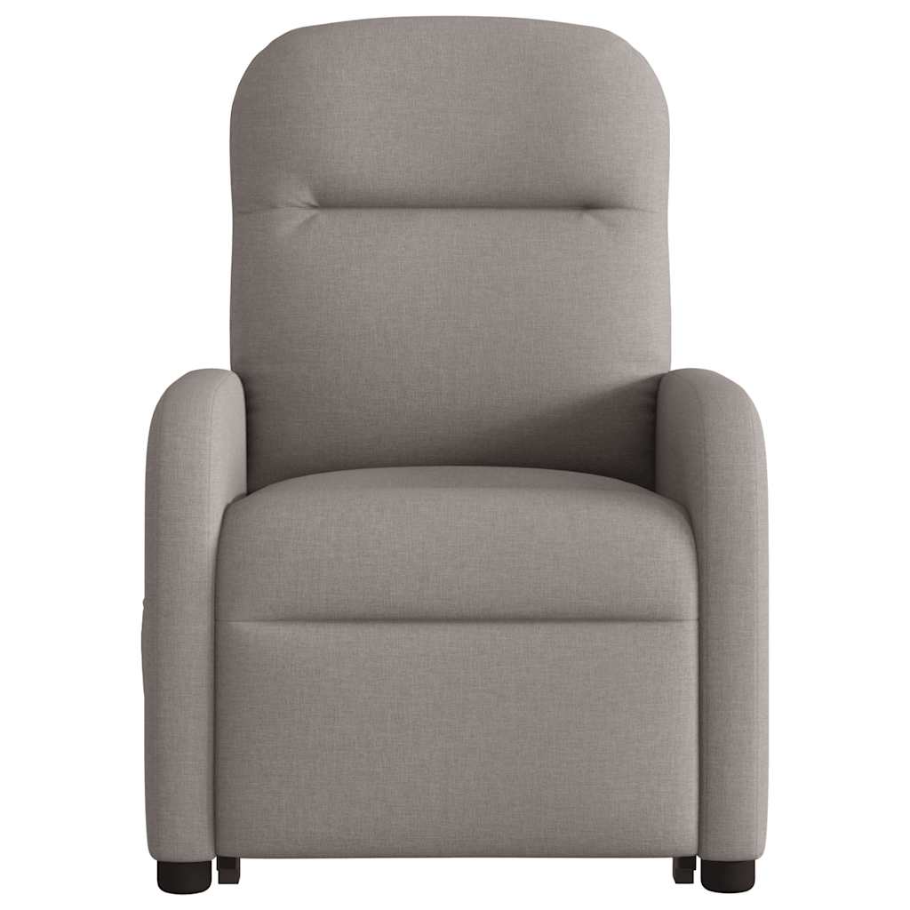 vidaXL Fotoliu electric rabatabil cu ridicare, gri taupe, textil