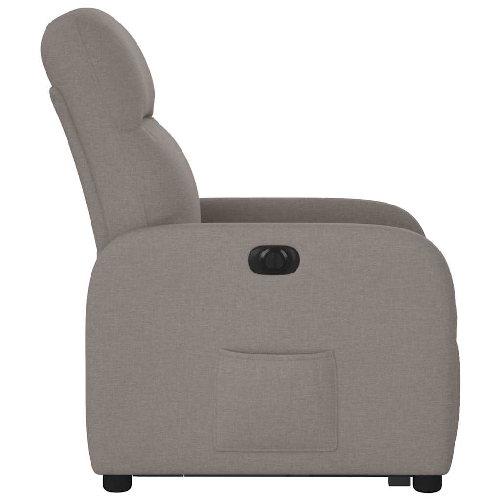 vidaXL Fotoliu electric rabatabil cu ridicare, gri taupe, textil
