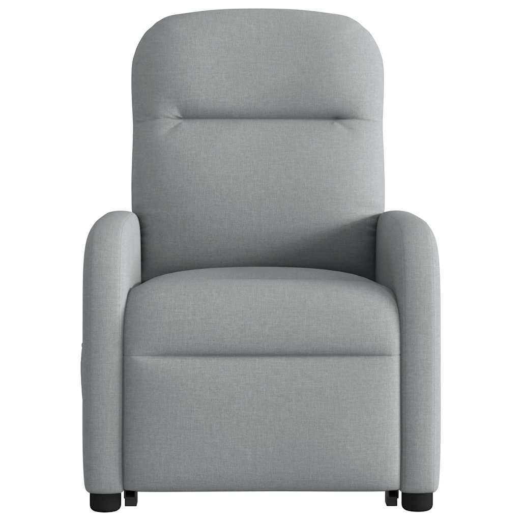 vidaXL Fotoliu electric masaj rabatabil cu ridicare, gri închis textil