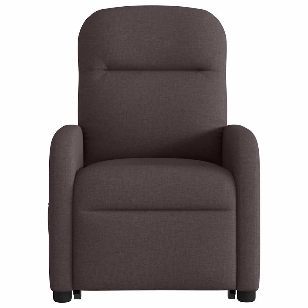 vidaXL Fotoliu electric masaj rabatabil cu ridicare maro închis textil vidaXL Fotoliu electric masaj rabatabil cu ridicare maro închis textil
