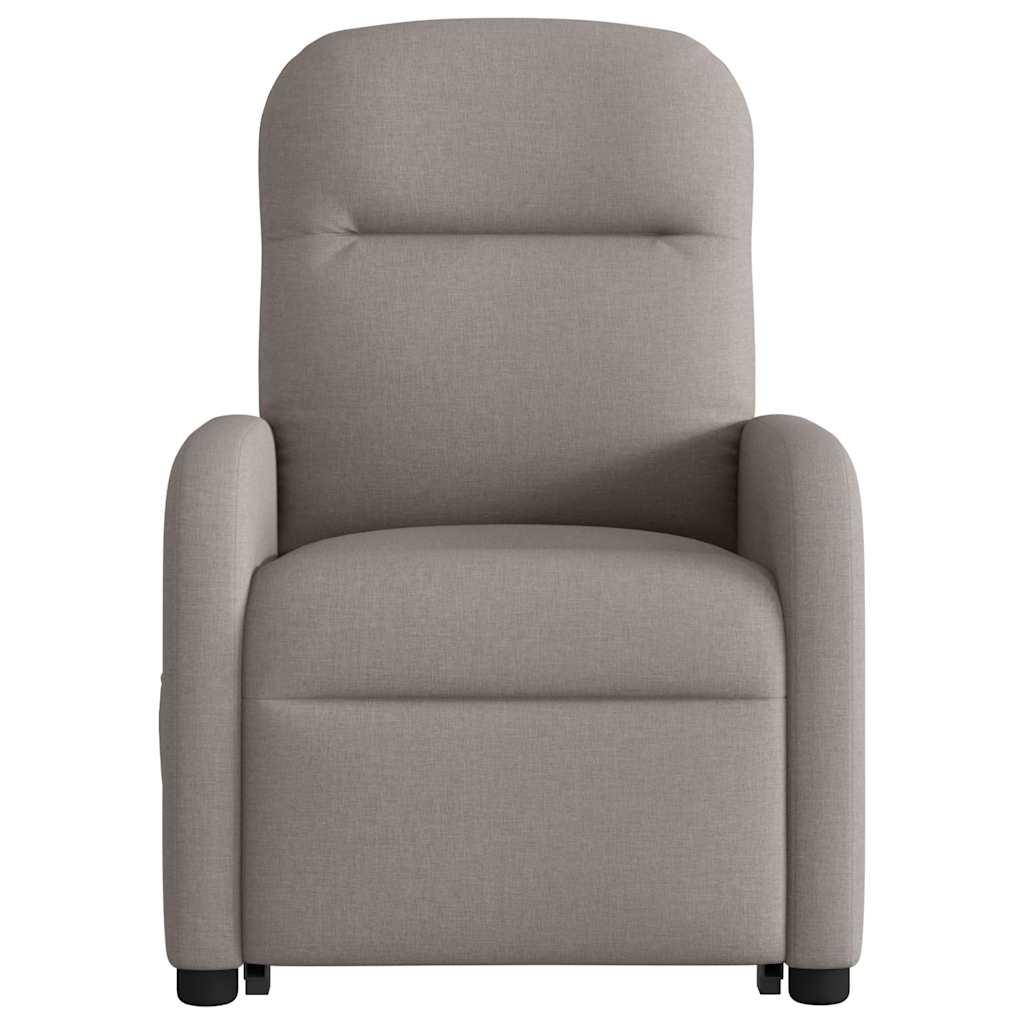 vidaXL Fotoliu electric masaj rabatabil cu ridicare, gri taupe, textil
