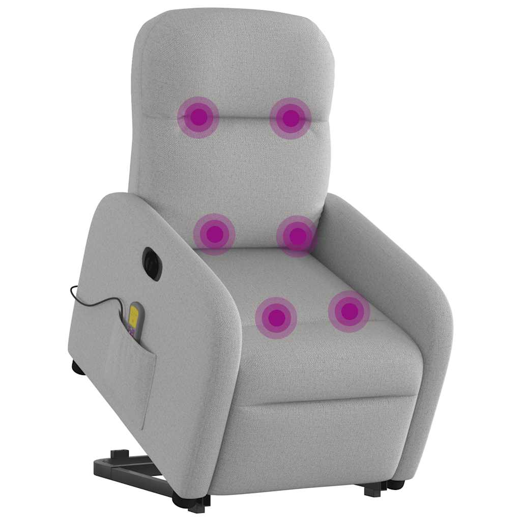 vidaXL Scaun electric pentru masaj picioare în picioare stofa gri nor