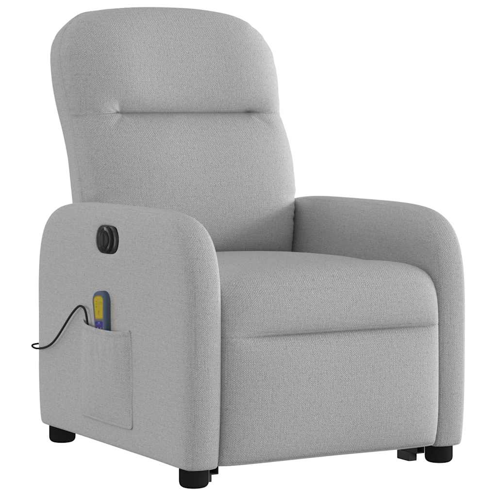 vidaXL Scaun electric pentru masaj picioare în picioare stofa gri nor