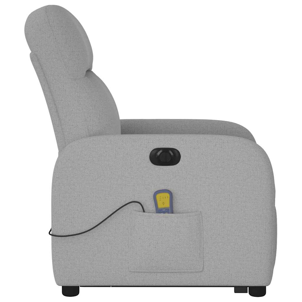 vidaXL Scaun electric pentru masaj picioare în picioare stofa gri nor