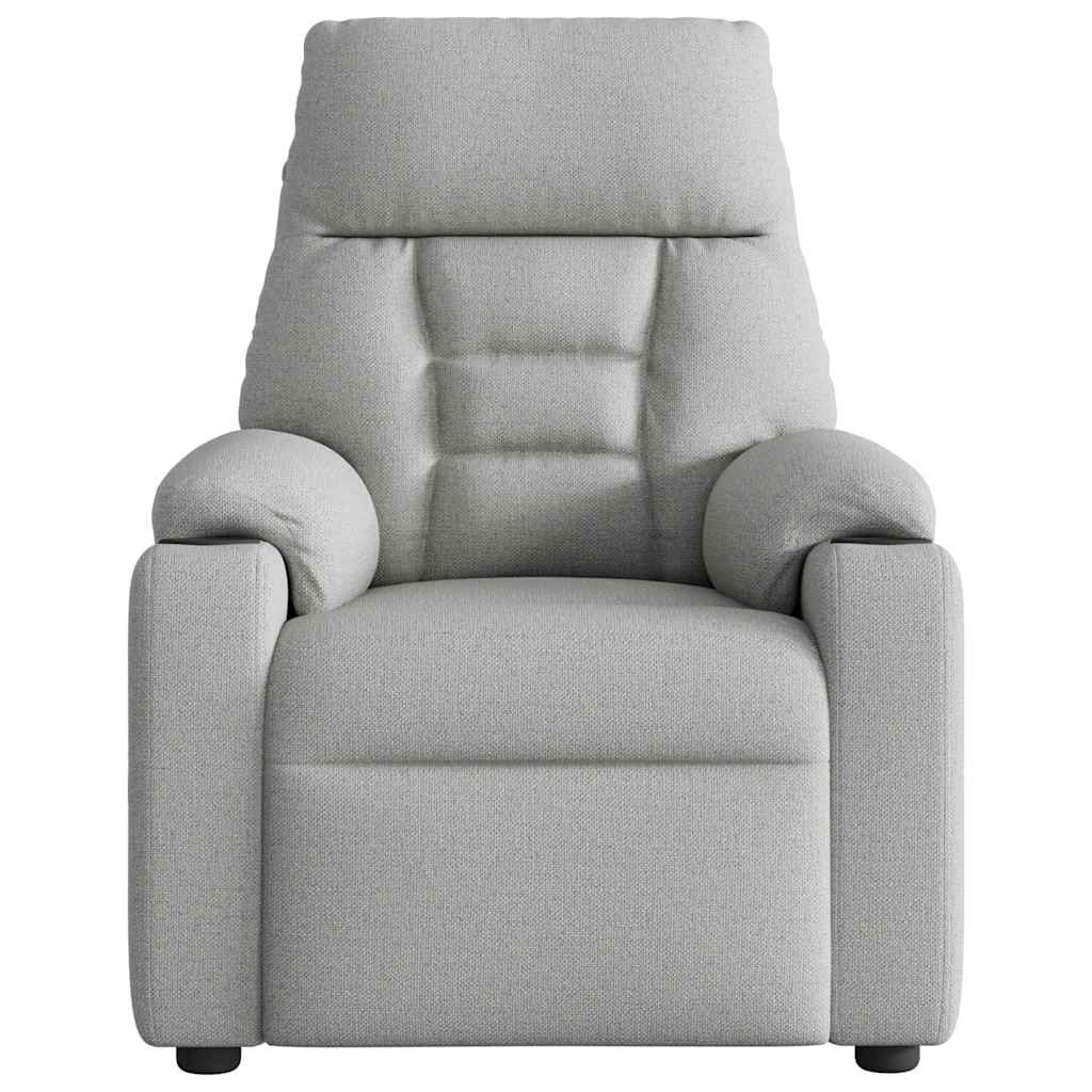 vidaXL Scaun reclinabil electric Cloud Grey Fabric