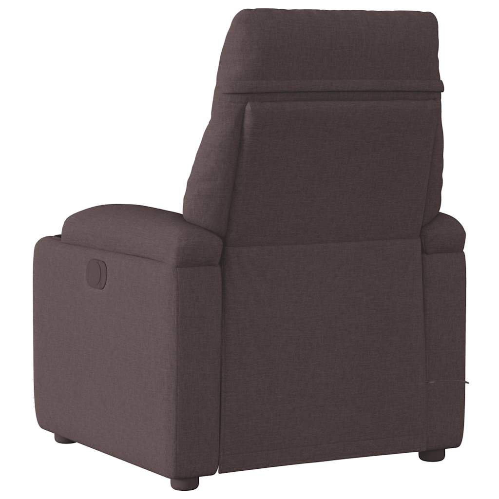 vidaXL Fotoliu electric de masaj rabatabil, maro închis, textil